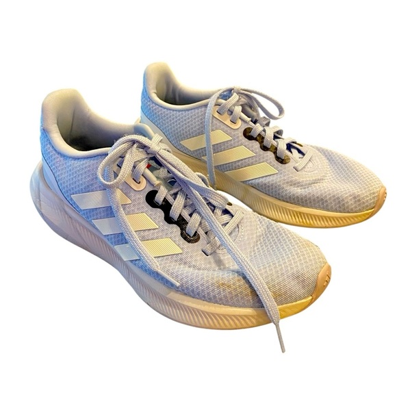 Adidas Women's Run Falcon 3.0 Shoe Size 8.5 Blue And White Cloud Foam Athletic - Picture 2 of 13